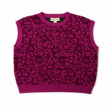 Limited Edition Raspberry Leopard Knit Vest