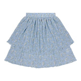 Teela Blue Crinkle Layered Skirt