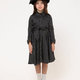 Piccola Ludo Black Polka Dot Bellina Dress