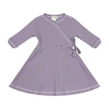 Teela Violet Contrast Wrap Dress