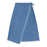 Teela Denim Wash Wrap Maxi Skirt