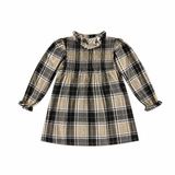 Piccola Ludo Beige Plaid Girella Dress