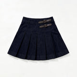 Madeline Denim Pleated Skirt
