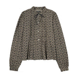 Sweet Threads Floral Cinder Meadow Blouse
