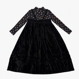 Madeline Black Velour Violette Maxi
