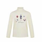 Parni Ivory Printed Turtleneck