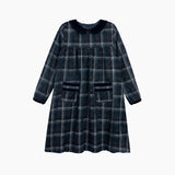 Looms Blue Plaid Collection Dress