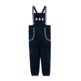 Looms Navy Embroidered Trim Collection Overalls