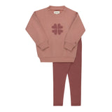 Ely's & Co Pink Embroidered Clover Collection Set