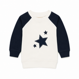 Ely's & Co Ivory/Blue Star Sweatshirt