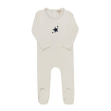 Ely's & Co Ivory/Blue Star Collection Footie