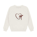 Ely's & Co Ivory/Burgundy Heart & Star Collection Sweatshirt