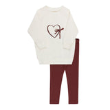 Ely's & Co Ivory/Burgundy Heart & Star Collection Set