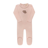 Ely's & Co Pink Embroidered Liberty Collection Footie