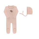 Ely's & Co Pink Embroidered Liberty Collection Footie Set