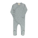 Ely's & Co Blue Floral Dot Collection Footie