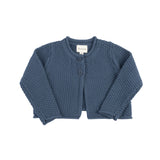 Ely's & Co Blue Floral Star Knit Collection Cardigan