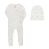 Ely's & Co Ivory Stars Printed Footie Set