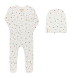 Ely's & Co Ivory Floral Printed Footie Set