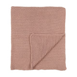 Mema Knits Pale Pink Super Chunky Knit Blanket