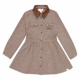 LRDM Brown Houndstooth Isabella Dress