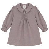 Mini P Beige Smock Detail Wool Dress