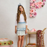 Porter Acid Wash Tiered Balloon Skirt