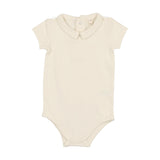 Lil Legs Cream Collar Onesie