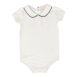 Lil Legs White/Navy Peter Pan Onesie