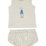 Crew White Cotton Tank Set
