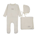 Lilette Cream/Pink Velour Patch Take Me Home Set