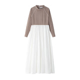 Coco Blanc Taupe Two Tone Dress