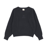 Analogie Navy Puff Sweater