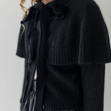 Petite Amalie Black Shawl Cardigan