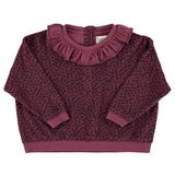 Piupiuchick Aubergine Animal Print Sweatshirt