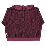 Piupiuchick Aubergine Animal Print Sweatshirt