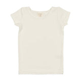 Lil Legs Winter White Bamboo Tee Short Sleeve