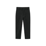 One Child Charcoal Seamed Pinstripe Pants
