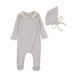 Bee & Dee Fortress Organic Ditsy Wrap Footie/Bonnet