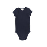 Lil Legs Navy Short Sleeve Onesie