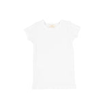 Lil Legs Pure White Short Sleeve Ribbed Tee