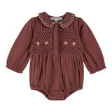 Emile Et Ida Violine Smocked Baby Romper
