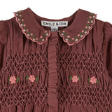 Emile Et Ida Violine Smocked Baby Romper