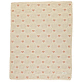 Bebe Organic Mauve Heart Patchwork Blanket