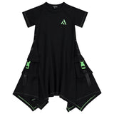 Jay Bee Black Neon Buckle s/s Dress
