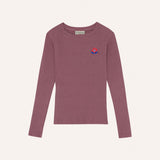 The Campamento Purple Flower Embroidery T-Shirt