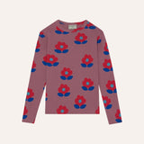 The Campamento Purple Big Flowers T-Shirt
