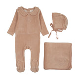Lilette Dusty Pink Velour Crest Emblem Take Me Home Set