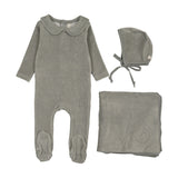 Lilette Light Blue Velour Crest Emblem Take Me Home Set