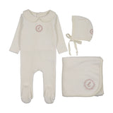 Lilette Cream/Pink Velour Crest Emblem Take Me Home Set